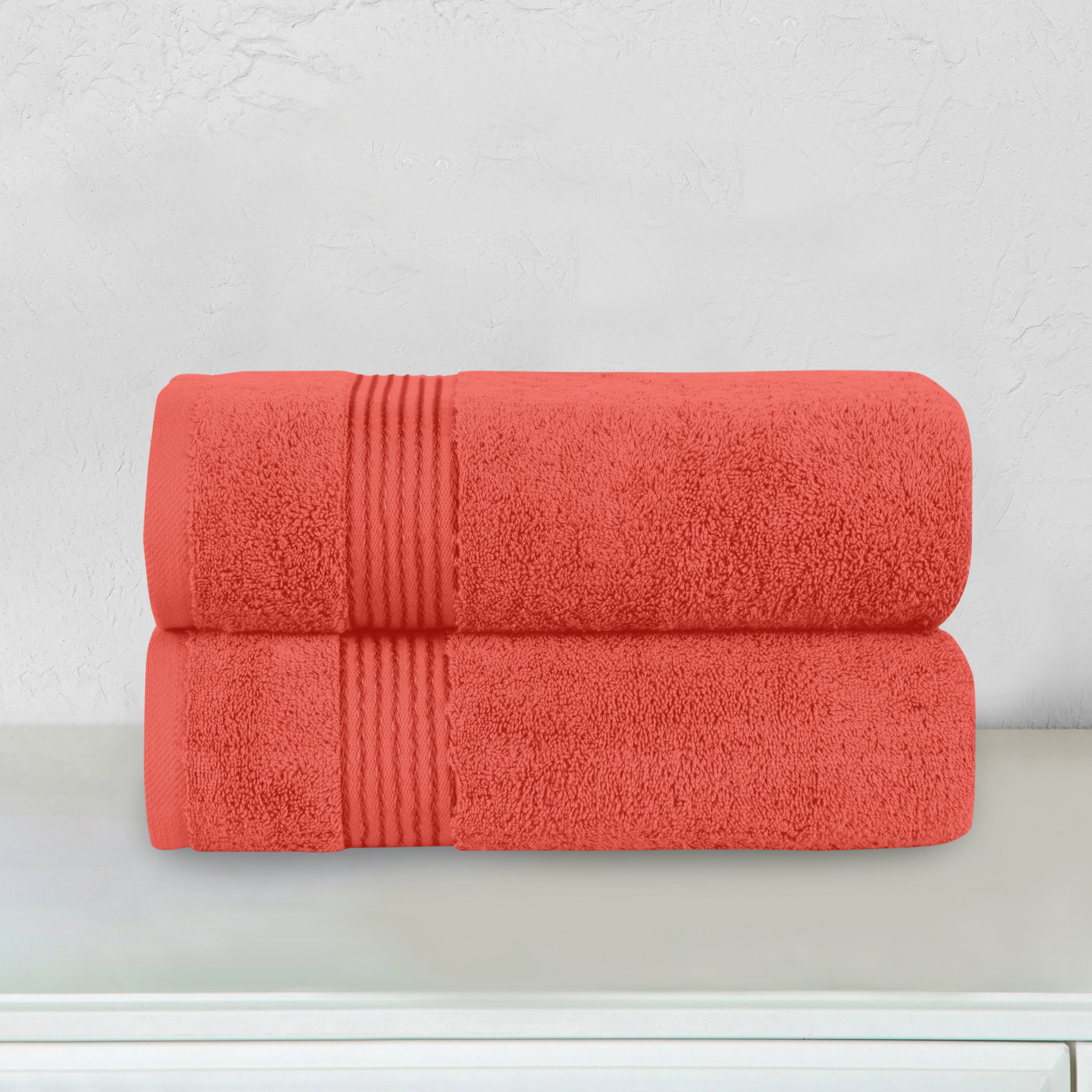 2-Pack Premium Turkish Cotton Bath Towel Set, 27 x 54 inch