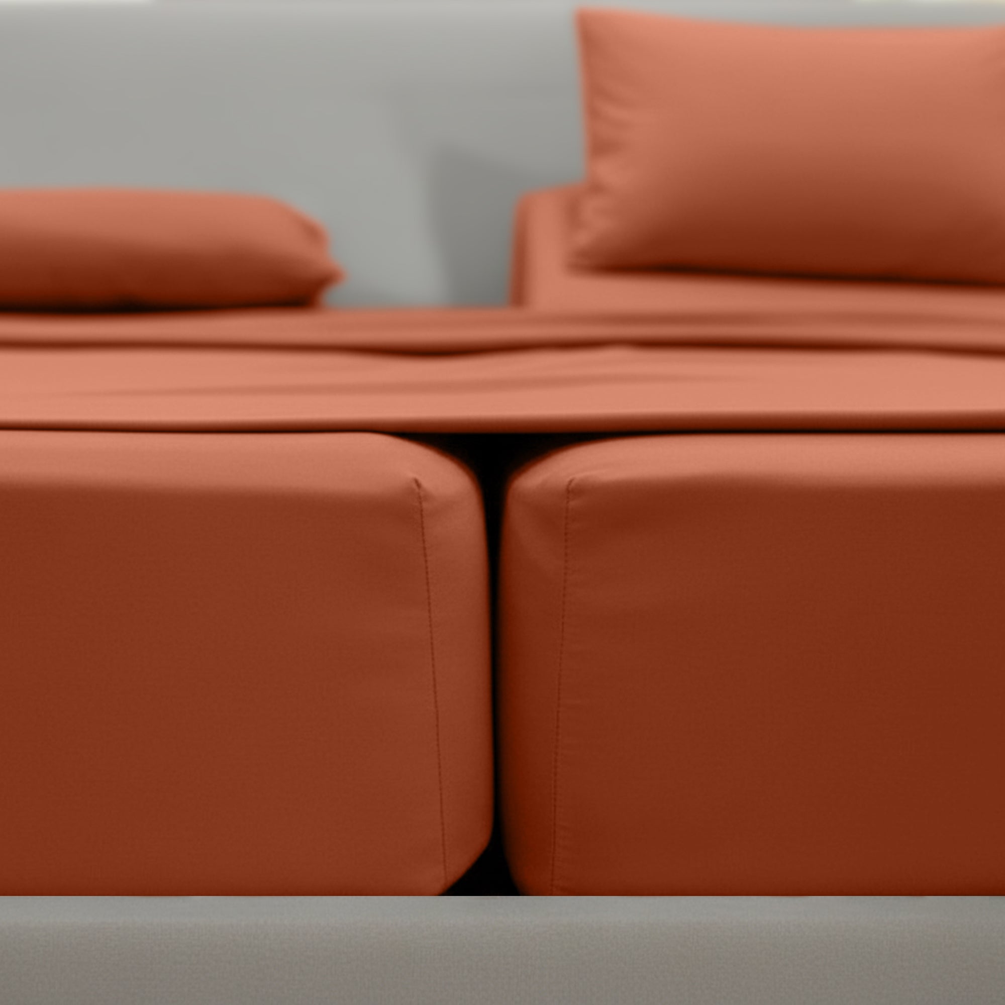 Essential 4-Piece 3-Line Embroidery Sheet Set, Soft as a Hotel Premium Quality,  Moody Shades