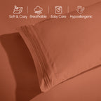 Essential 6-Piece 3-Line Embroidery Sheet Set, Soft as a Hotel Premium Quality,  Moody Shades