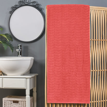 Elegant Comfort 1-Piece Premium Turkish Cotton Braided Oversized Bath Sheet Towel 40 x 80 Inch