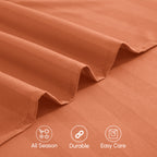 6-Piece Dobby Stripe Printed Bed Sheet Set- Soft as a Hotel Premium Quality