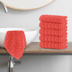 6-Pack Premium Turkish Cotton Braided Washcloths Set, 13 x 13 inch