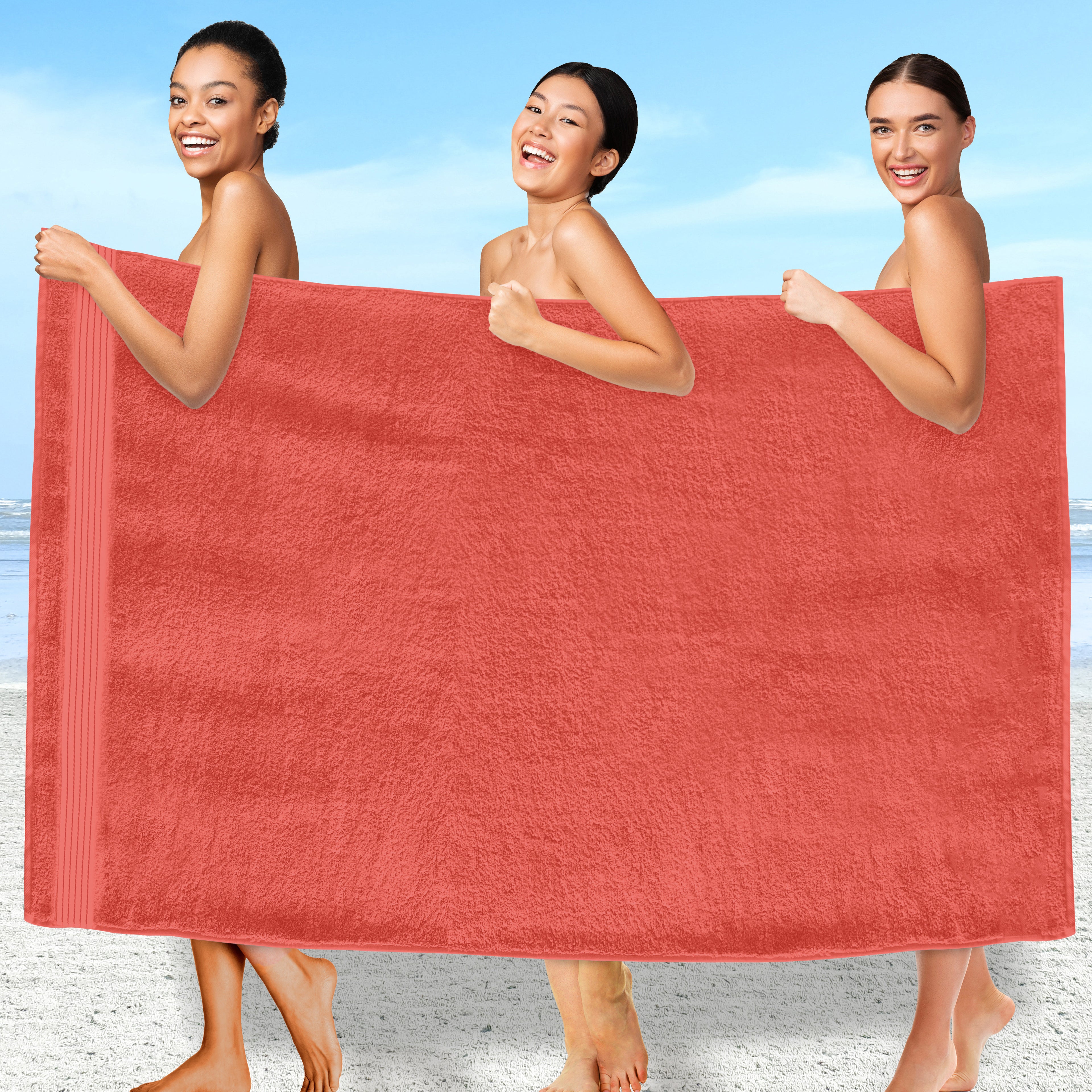 1-Piece Premium Turkish Cotton Oversized Bath Sheet Towel 40 x 80 Inch