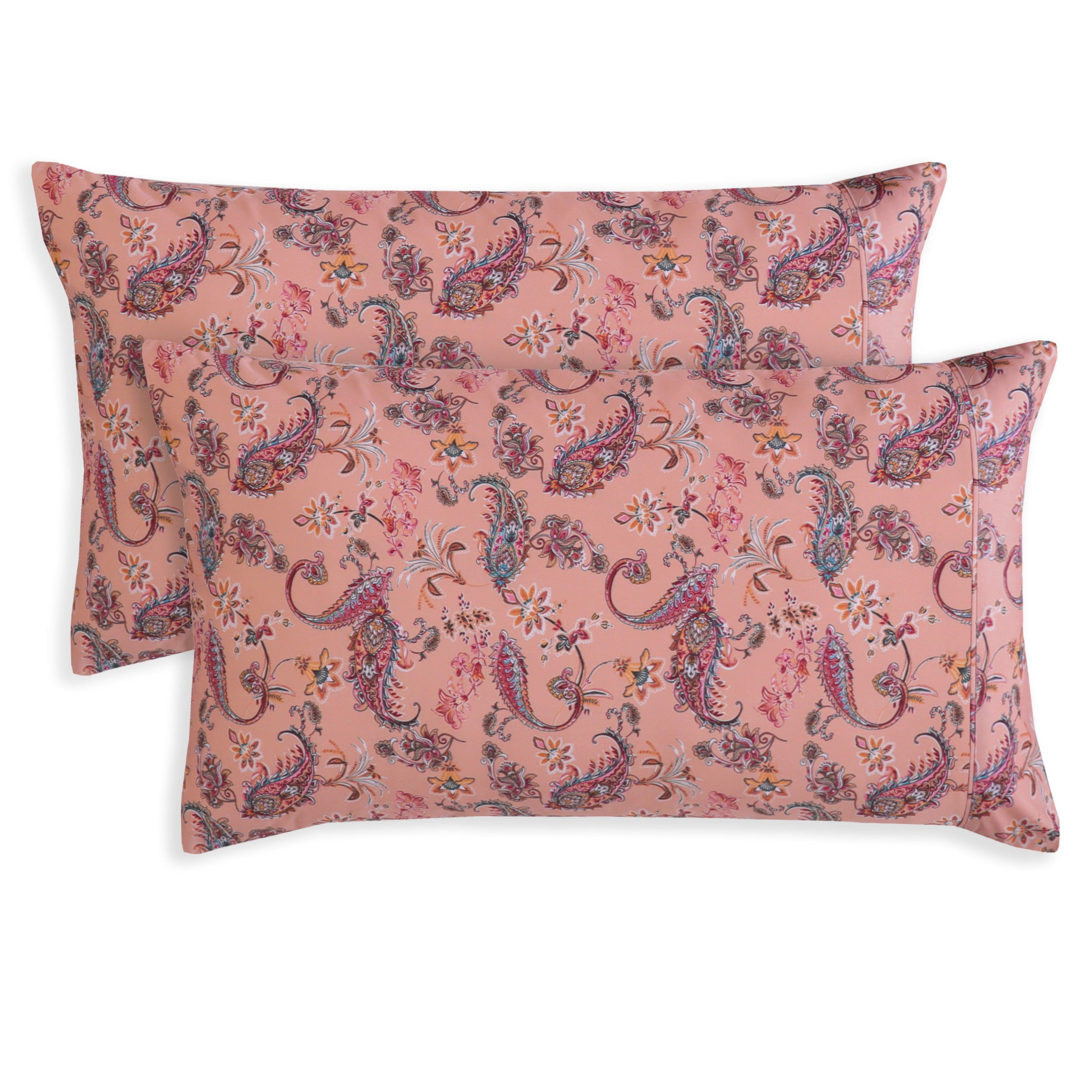 Set of 2 Printed Paisley Pattern Pillowcases