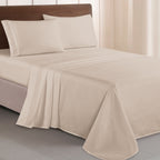 Essential Solid 3 Line Embroidery - Soft as a Hotel Premium Quality, 4-Piece Sheet Set, Bright Shades