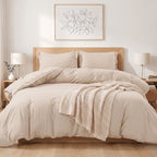 Essential 3-Piece Solid Duvet Cover Set