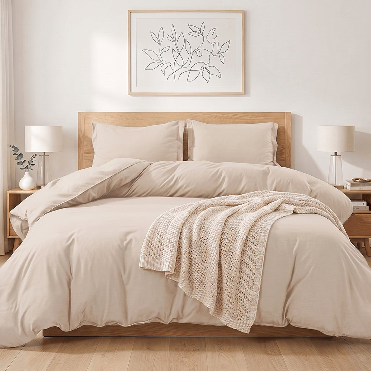 Essential 3-Piece Solid Duvet Cover Set