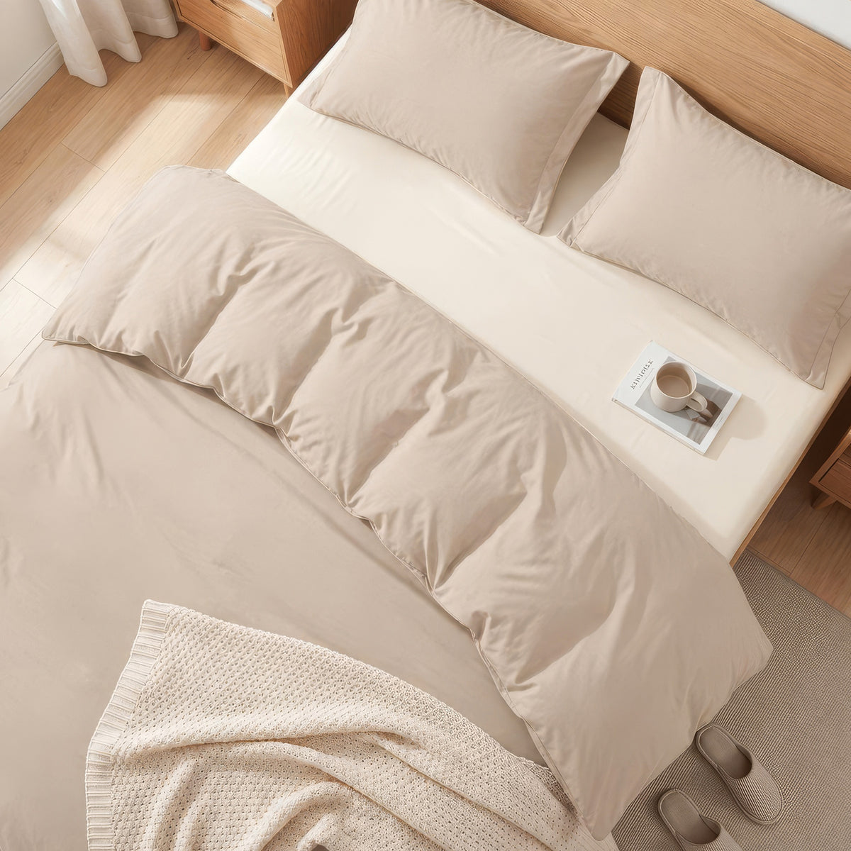 Essential 3-Piece Solid Duvet Cover Set