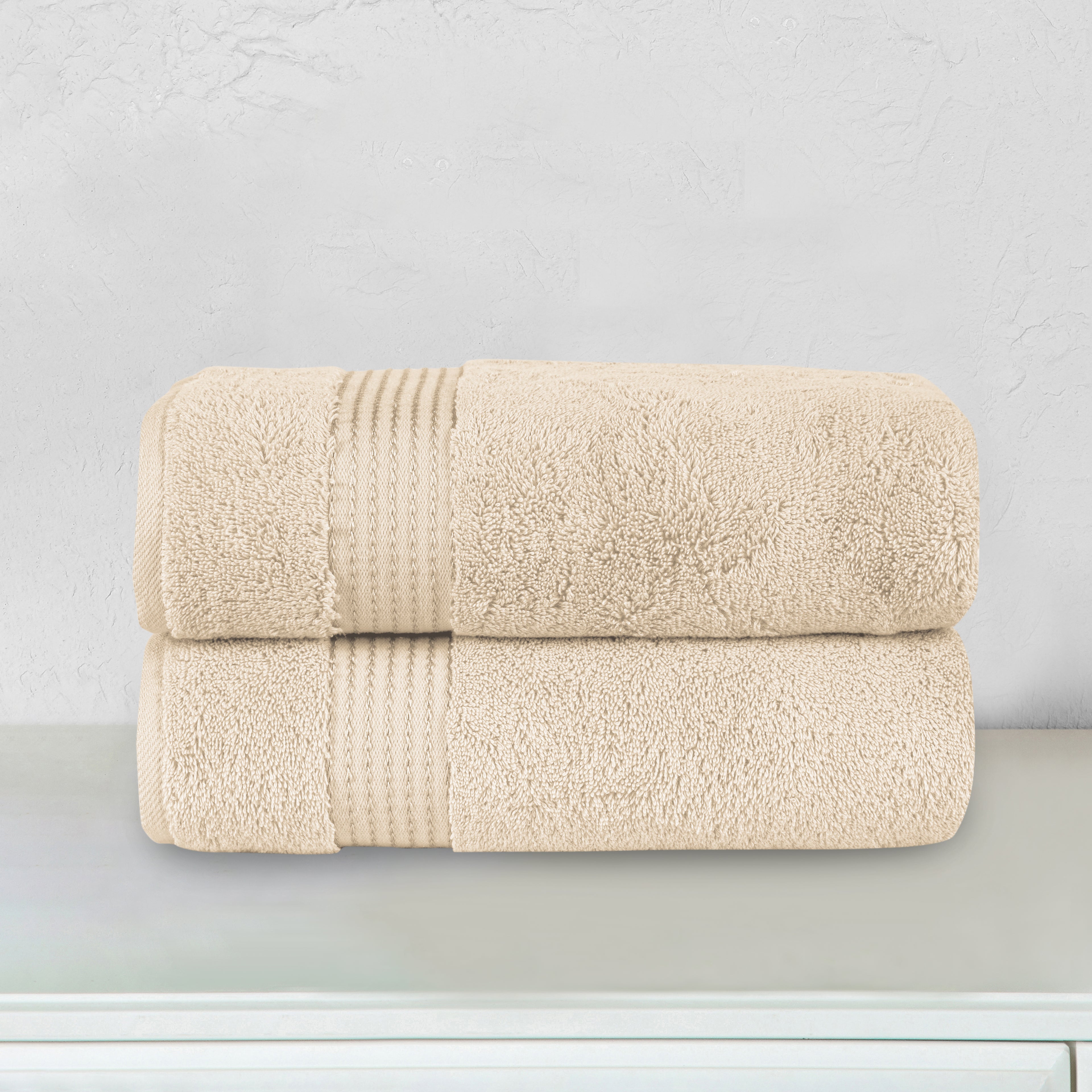 2-Pack Premium Turkish Cotton Bath Towel Set, 27 x 54 inch