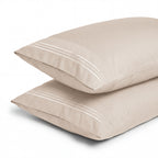 Set of 2 Pillowcases- 3 Line Embroidery
