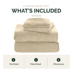 4-Piece Velvet Plush Flannel Sheet Set