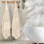 2-Pack Premium Turkish Cotton Braided Bath Towel Set, 27 x 54 inch