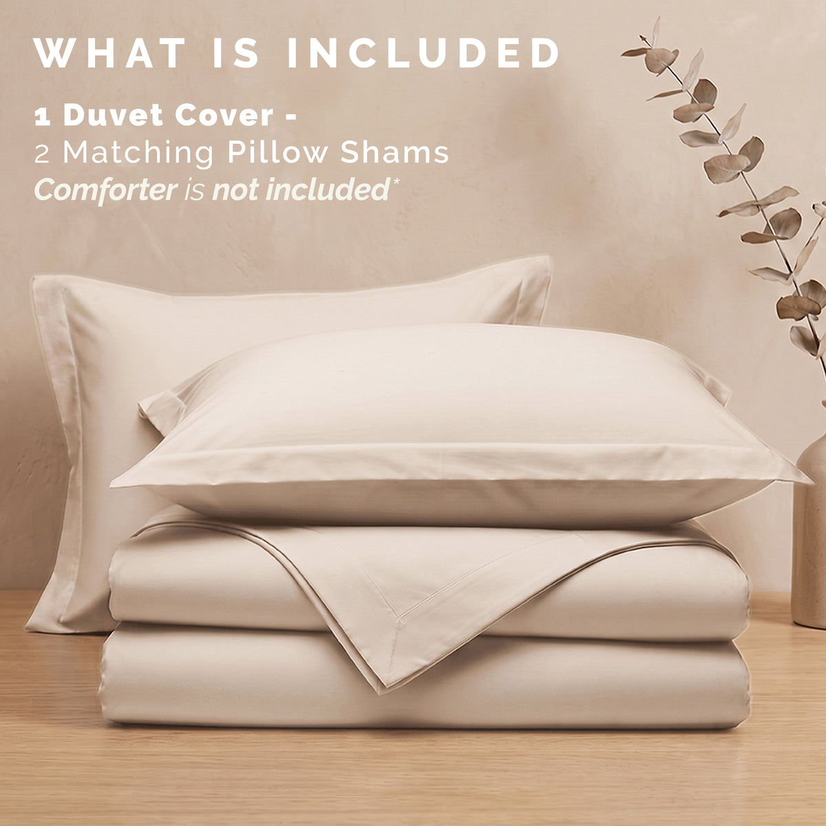 Essential 3-Piece Solid Duvet Cover Set