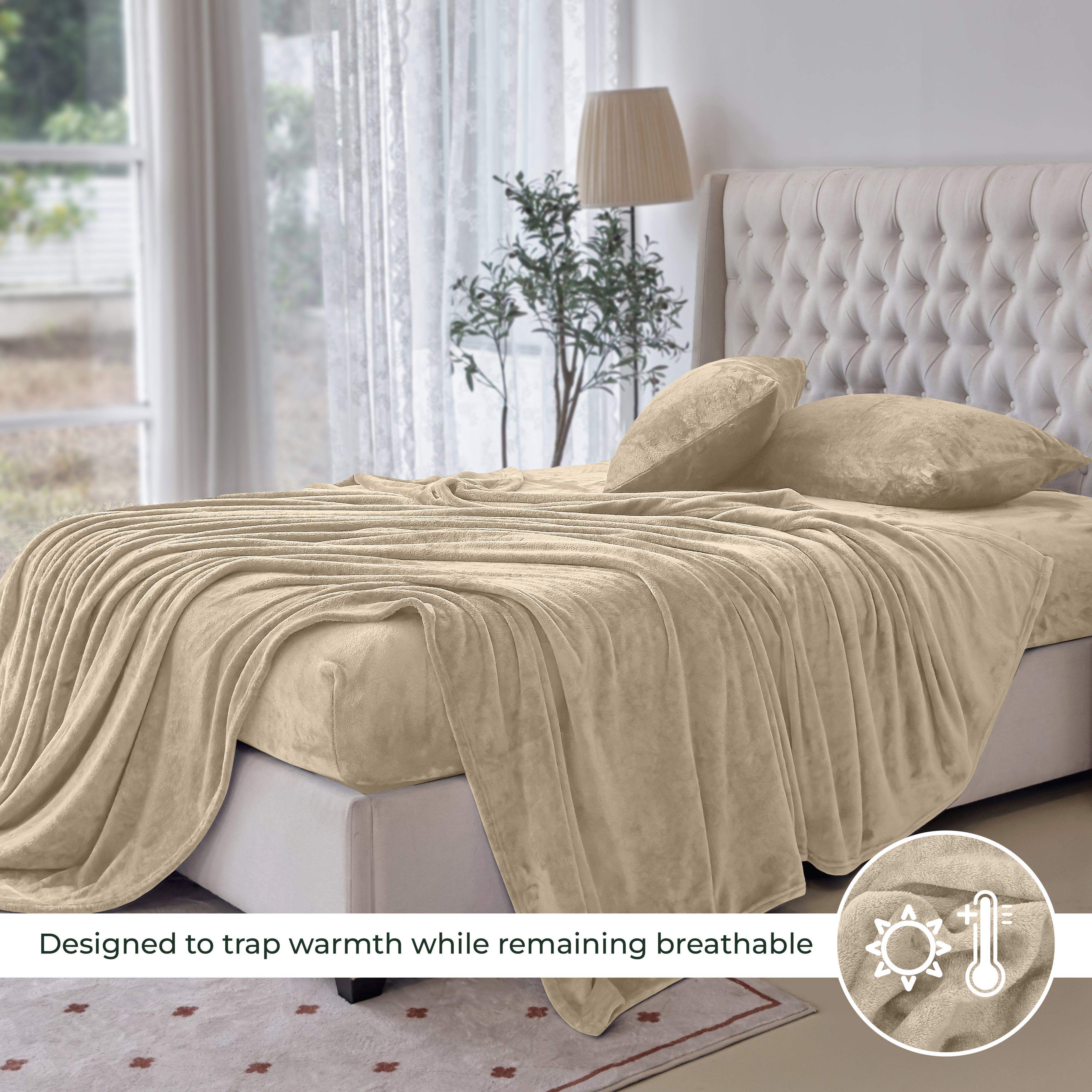 4-Piece Velvet Plush Flannel Sheet Set