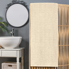 1-Piece Premium Turkish Cotton Braided Oversized Bath Sheet Towel 40 x 80 Inch