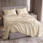 Fine 4-Piece Silky Satin Sheet Set, Bright Shades