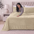 4-Piece Velvet Plush Flannel Sheet Set