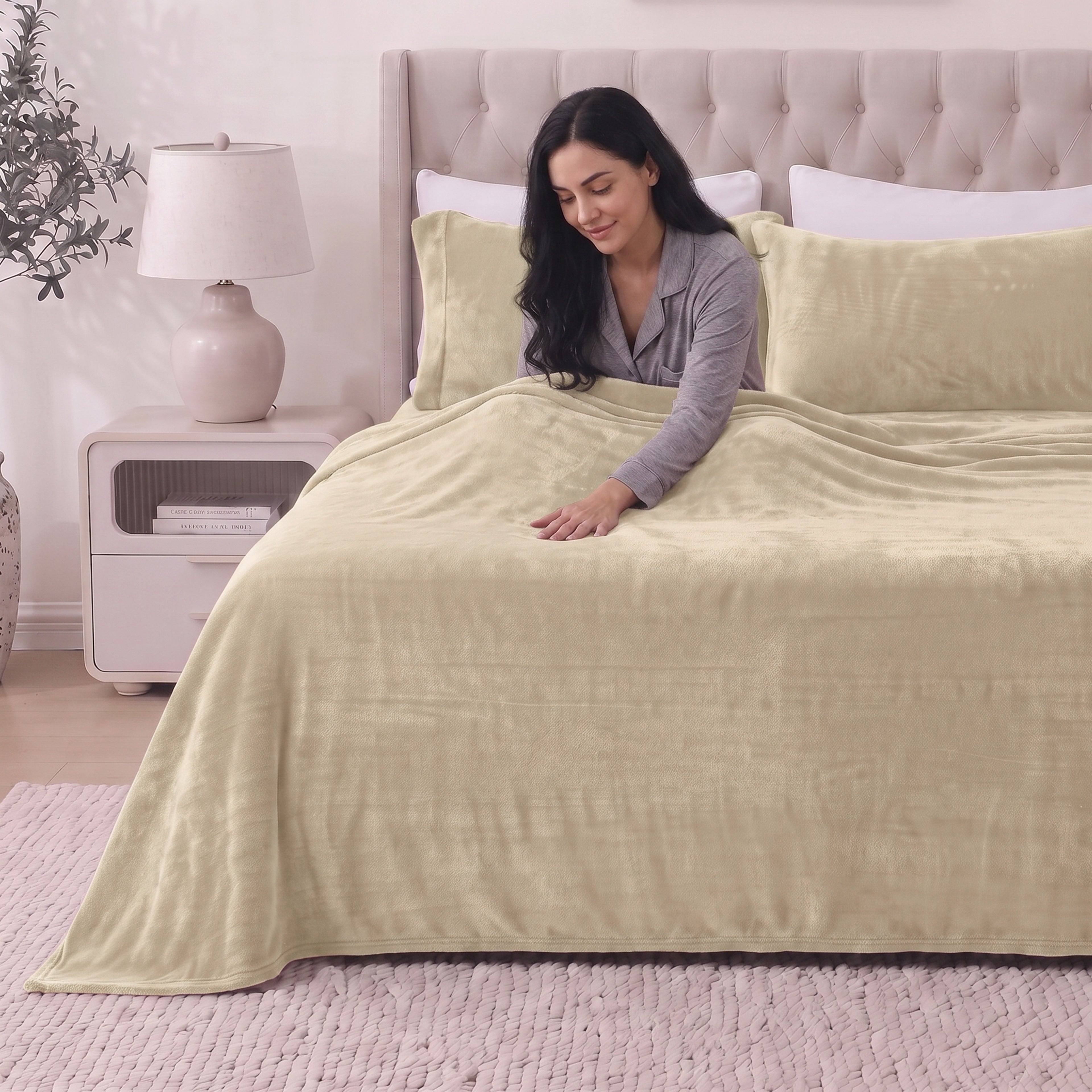 4-Piece Velvet Plush Flannel Sheet Set
