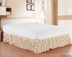 1-Piece Multi-Ruffle Bed Skirt - 15 inch Drop - Classy Bed skirt