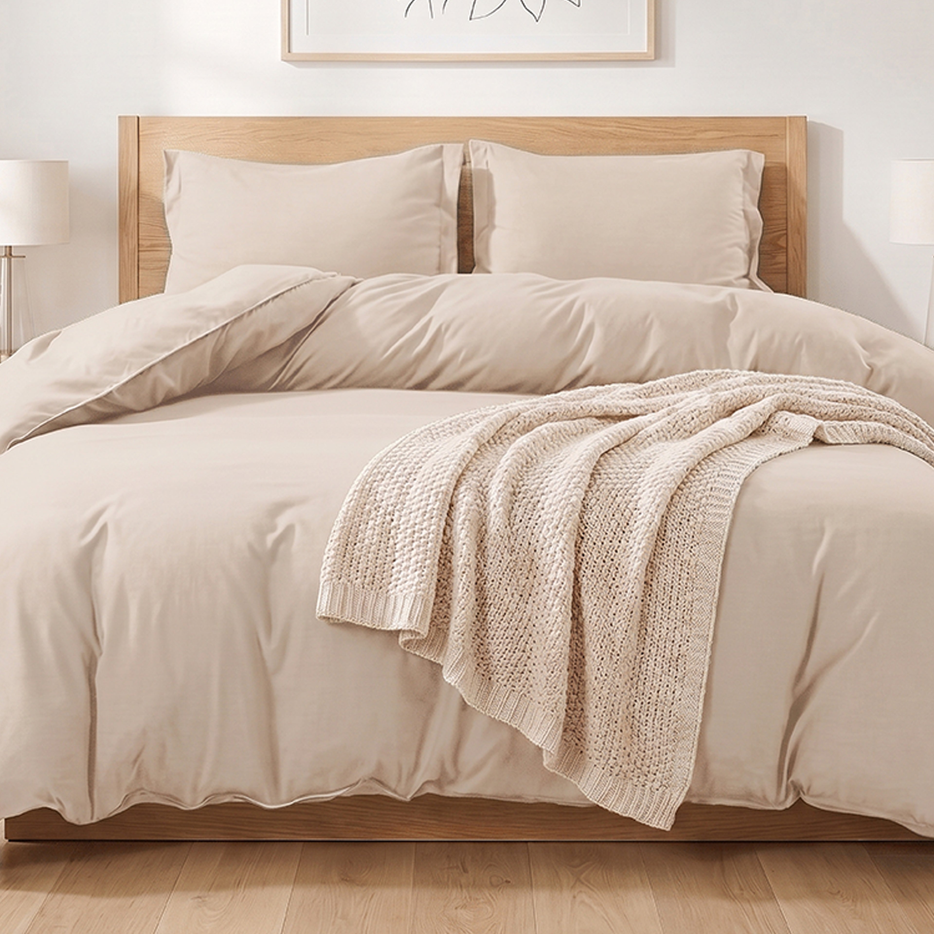 Essential 3-Piece Solid Duvet Cover Set