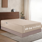 Extra Deep Pocket 18"-24" Single Fitted Sheet for High Mattress, Bright Shades