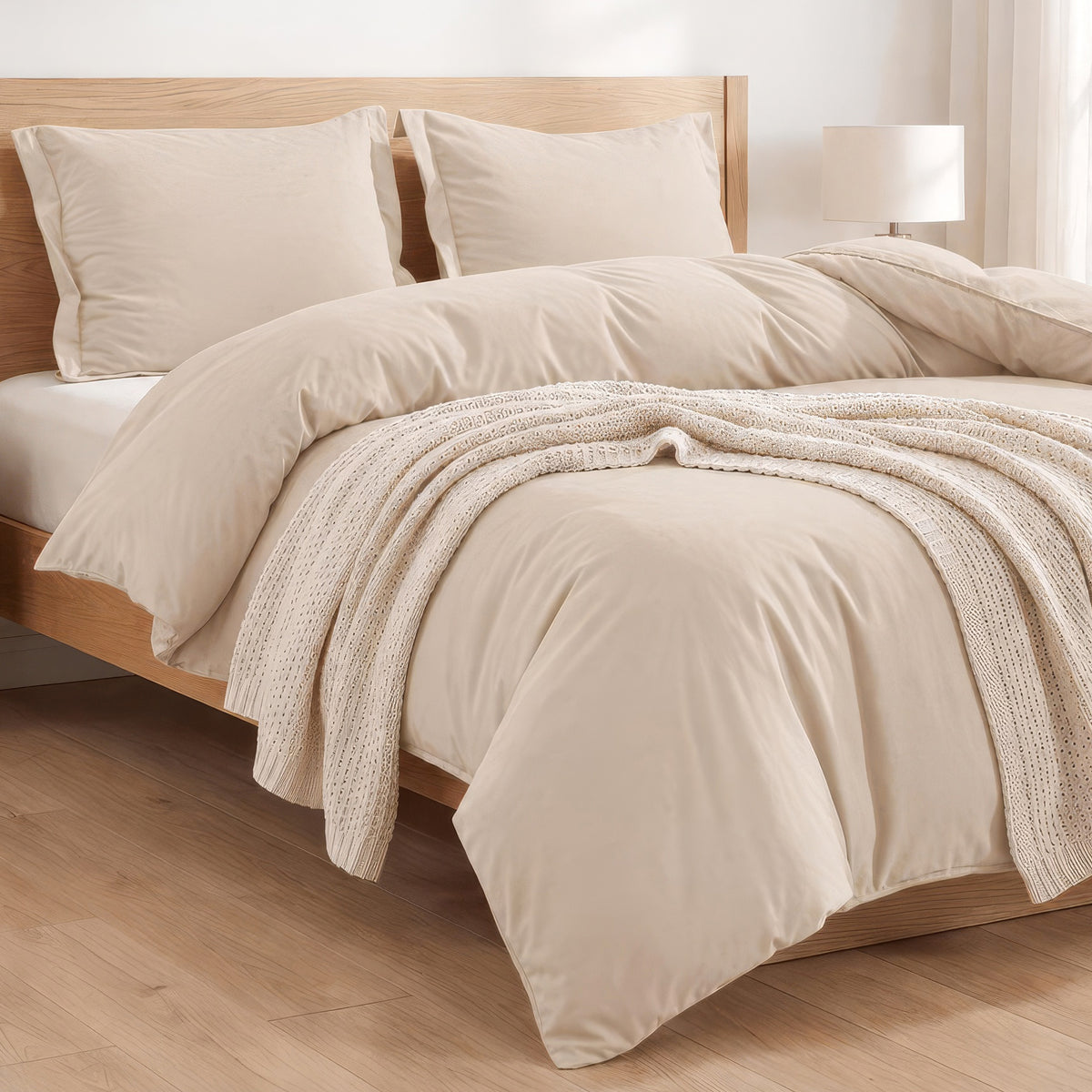 Essential 3-Piece Solid Duvet Cover Set