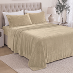 4-Piece Velvet Plush Flannel Sheet Set