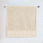 1-Piece Premium Turkish Cotton 4 Lines Stripe Jumbo Towel, 35x 70 inch