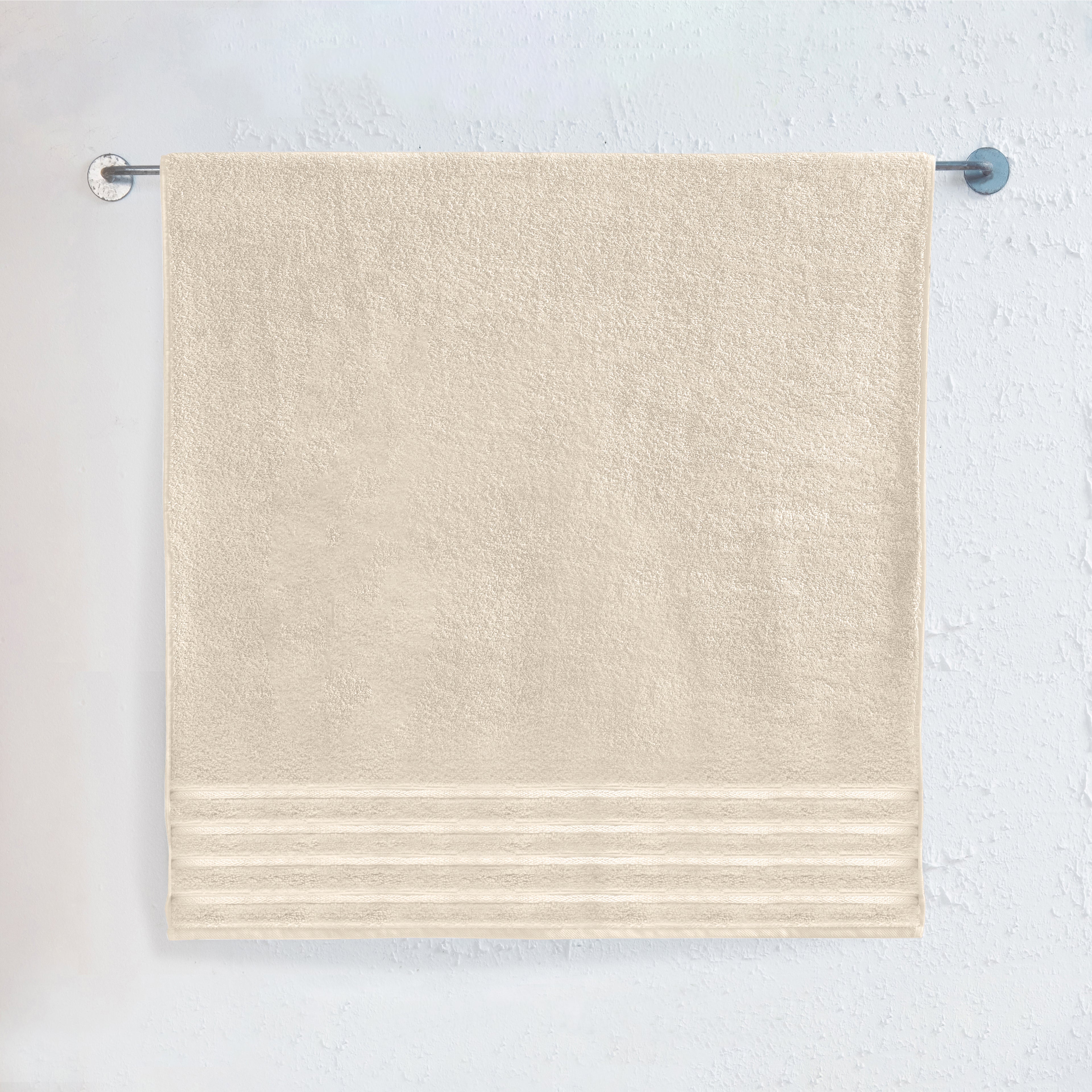 1-Piece Premium Turkish Cotton 4 Lines Stripe Jumbo Towel, 35x 70 inch