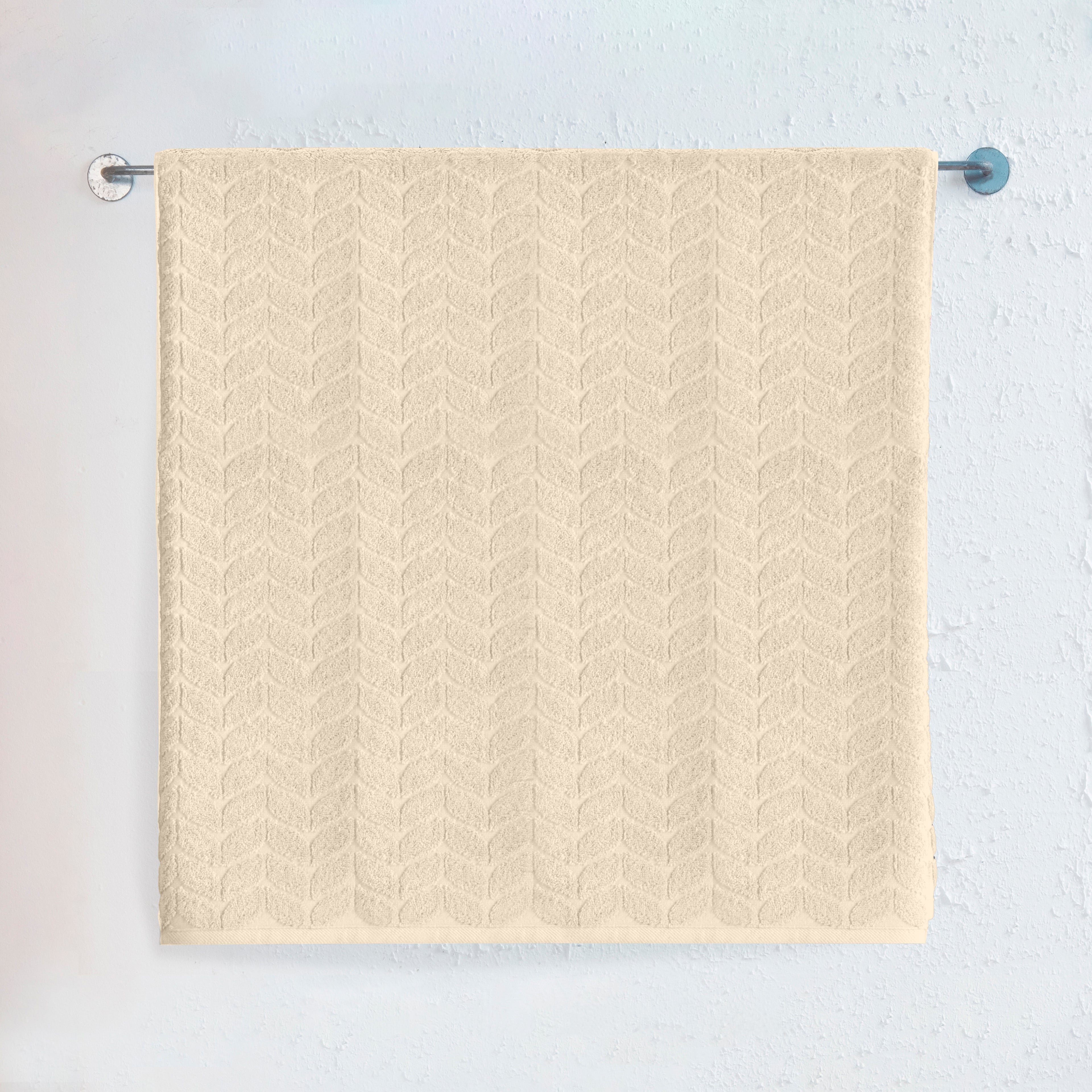 1-Piece Premium Turkish Cotton Braided Jumbo Towel, 35x 70 inch