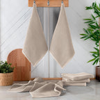 6-Pack Turkish Cotton Waffle Wave Kitchen Towels