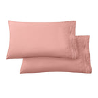 Set of 2 Pillowcases- 3 Line Embroidery