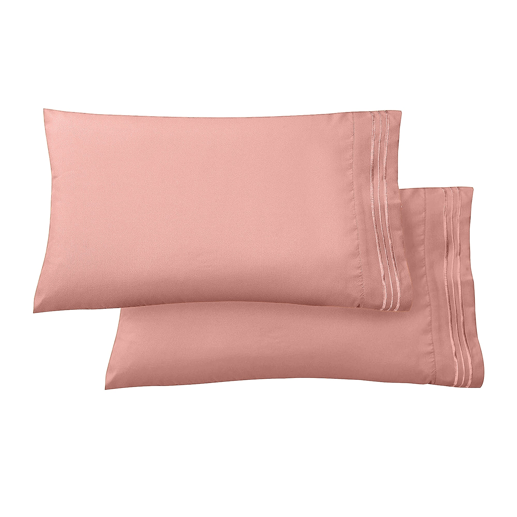 Set of 2 Pillowcases- 3 Line Embroidery