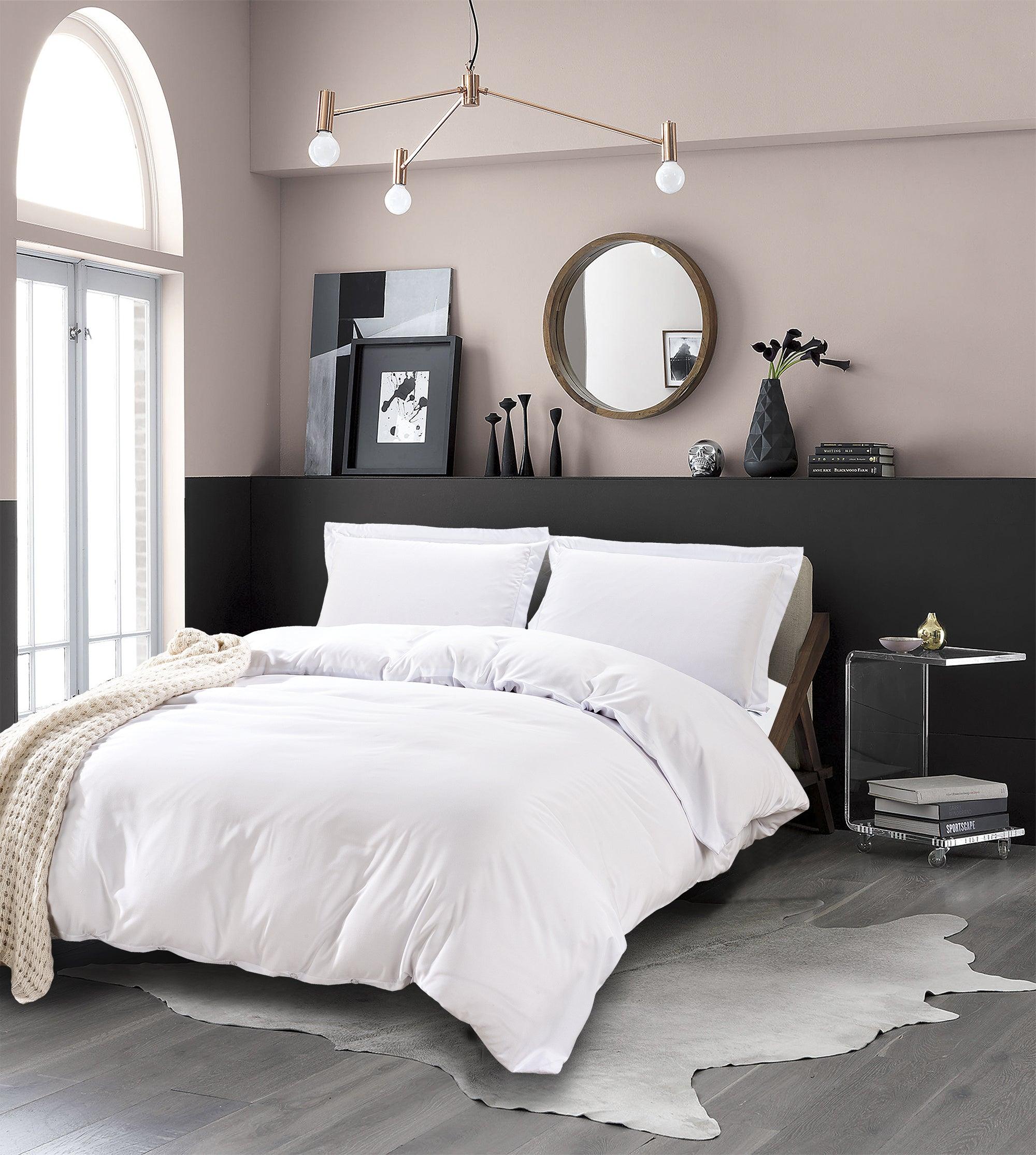 Essential 3-Piece Solid Duvet Cover Set