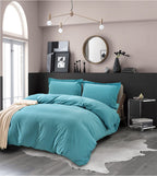 Essential 3-Piece Solid Duvet Cover Set