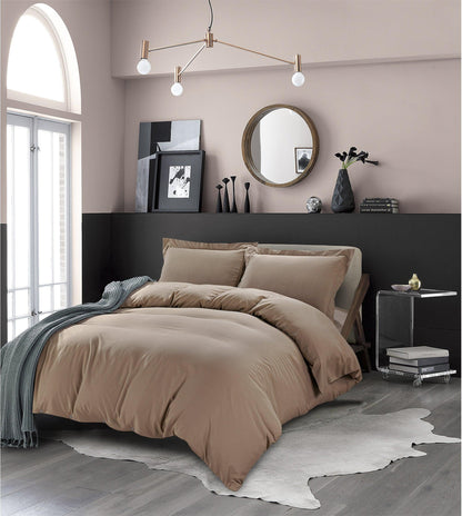 Elegant Comfort Essential 3-Piece Solid Duvet Cover Set