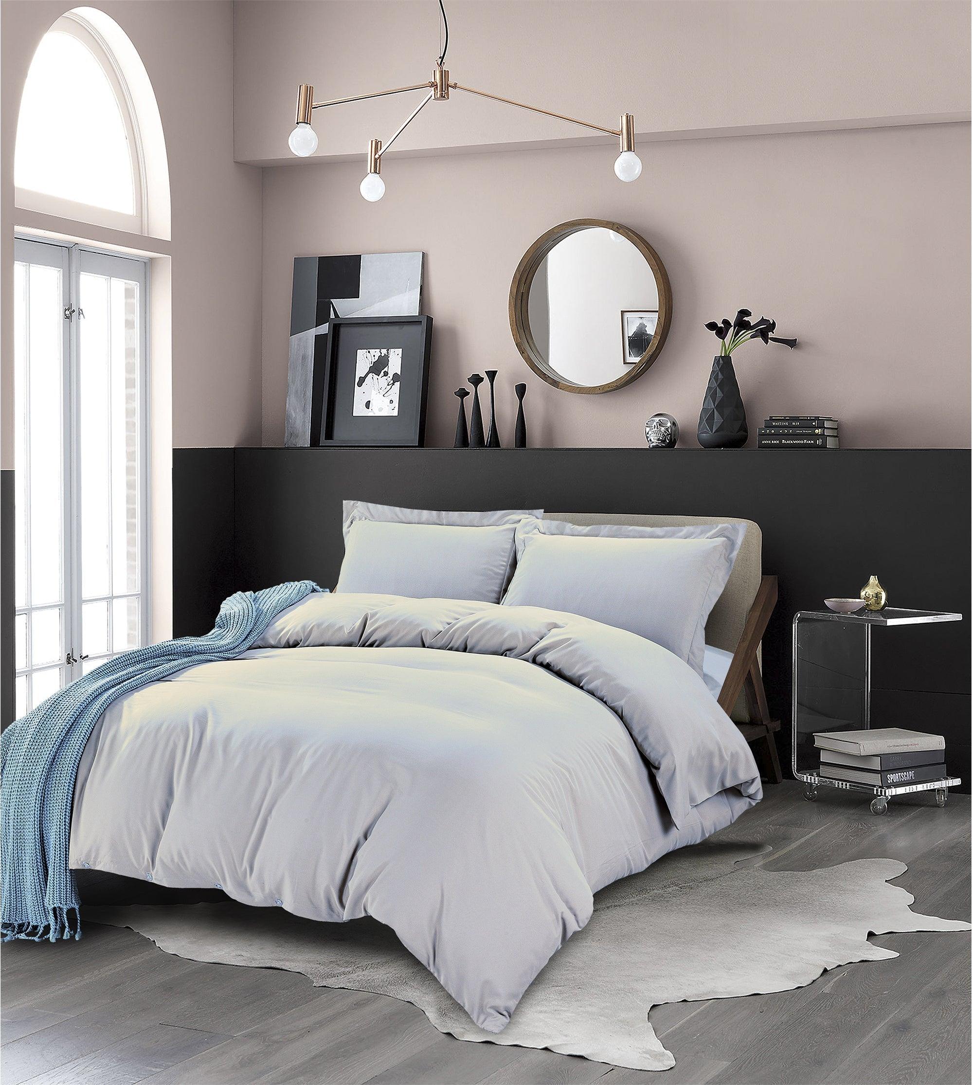 Essential 3-Piece Solid Duvet Cover Set