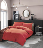 Essential 3-Piece Solid Duvet Cover Set