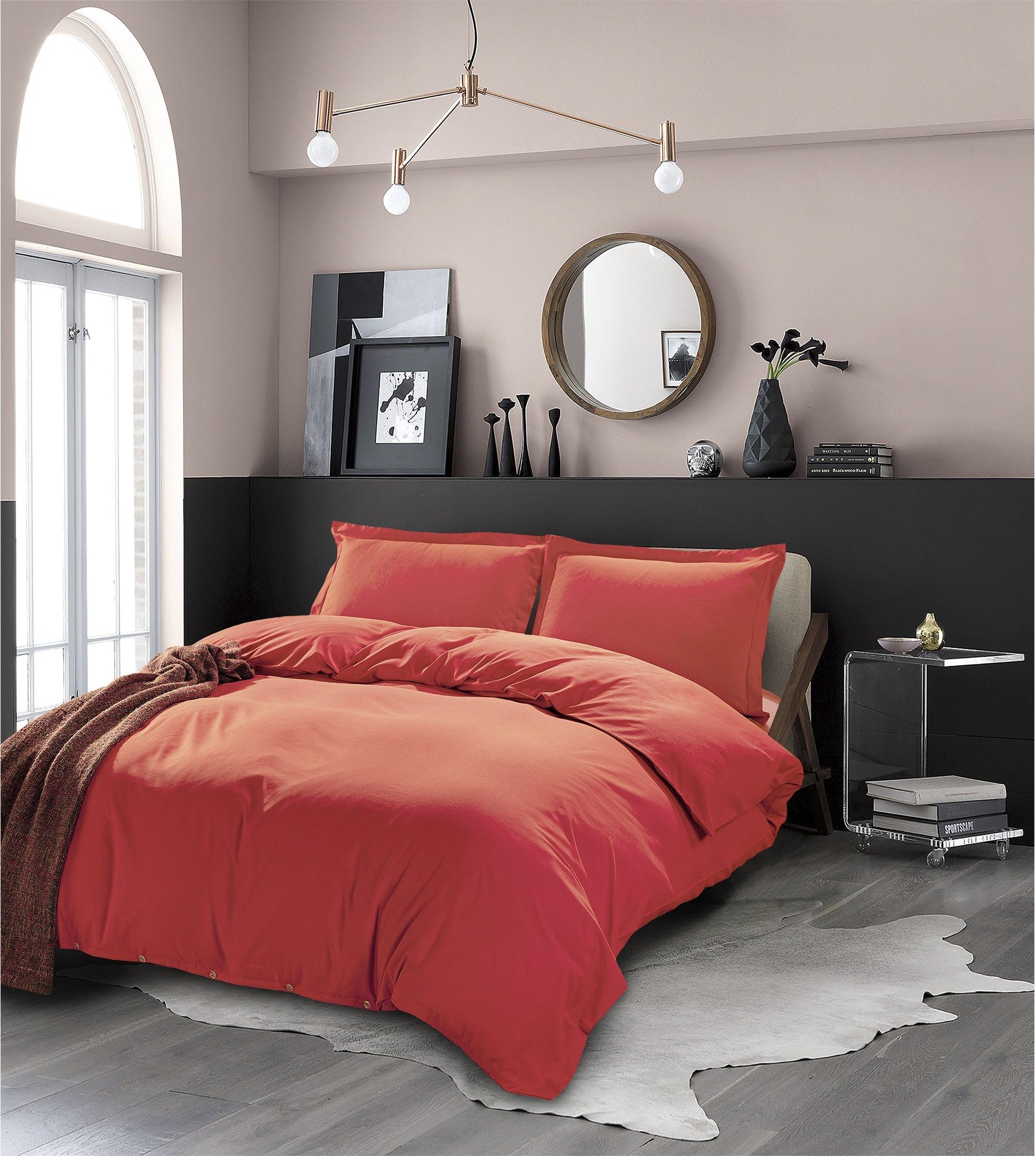 Essential 3-Piece Solid Duvet Cover Set