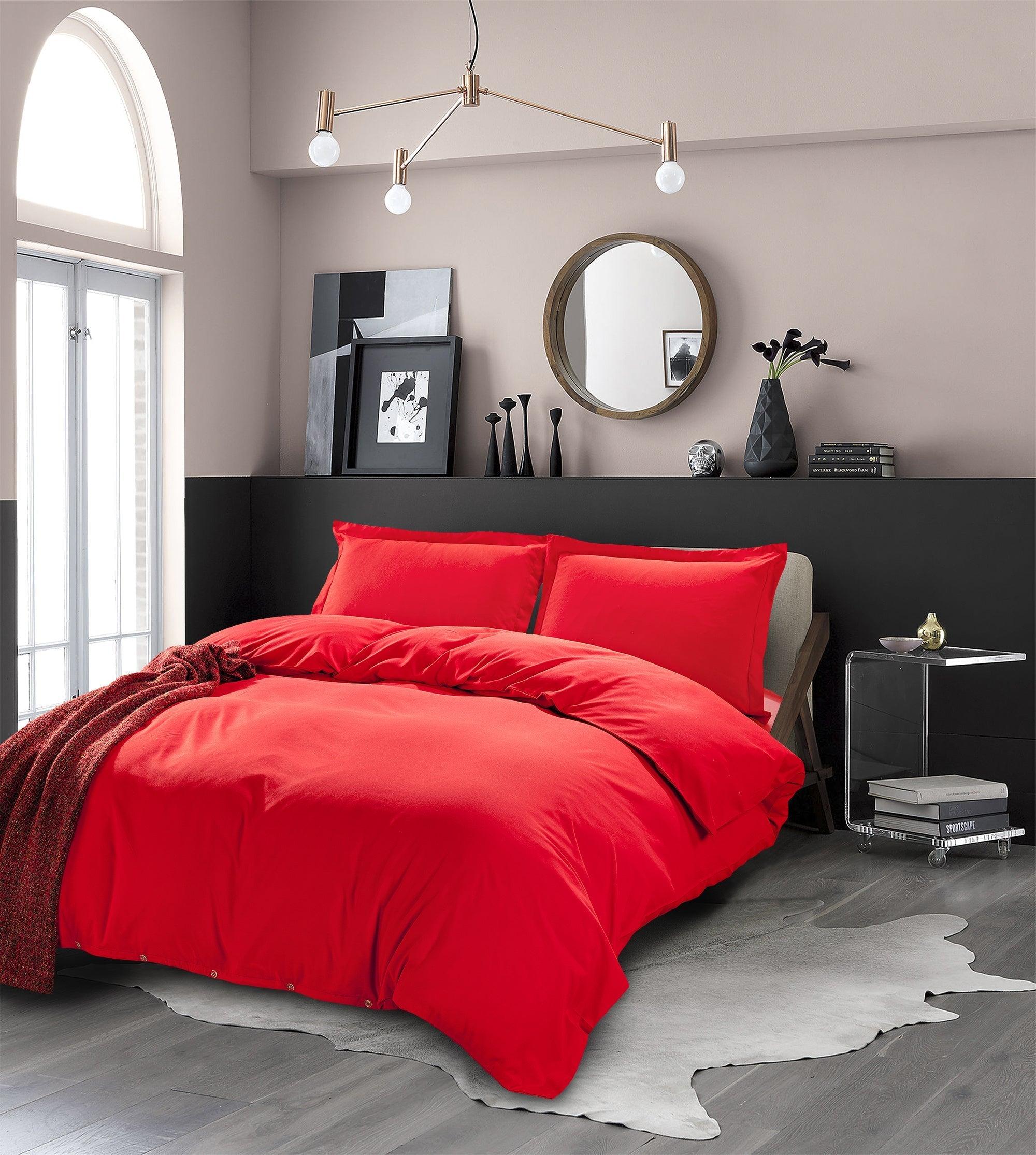 Essential 3-Piece Solid Duvet Cover Set