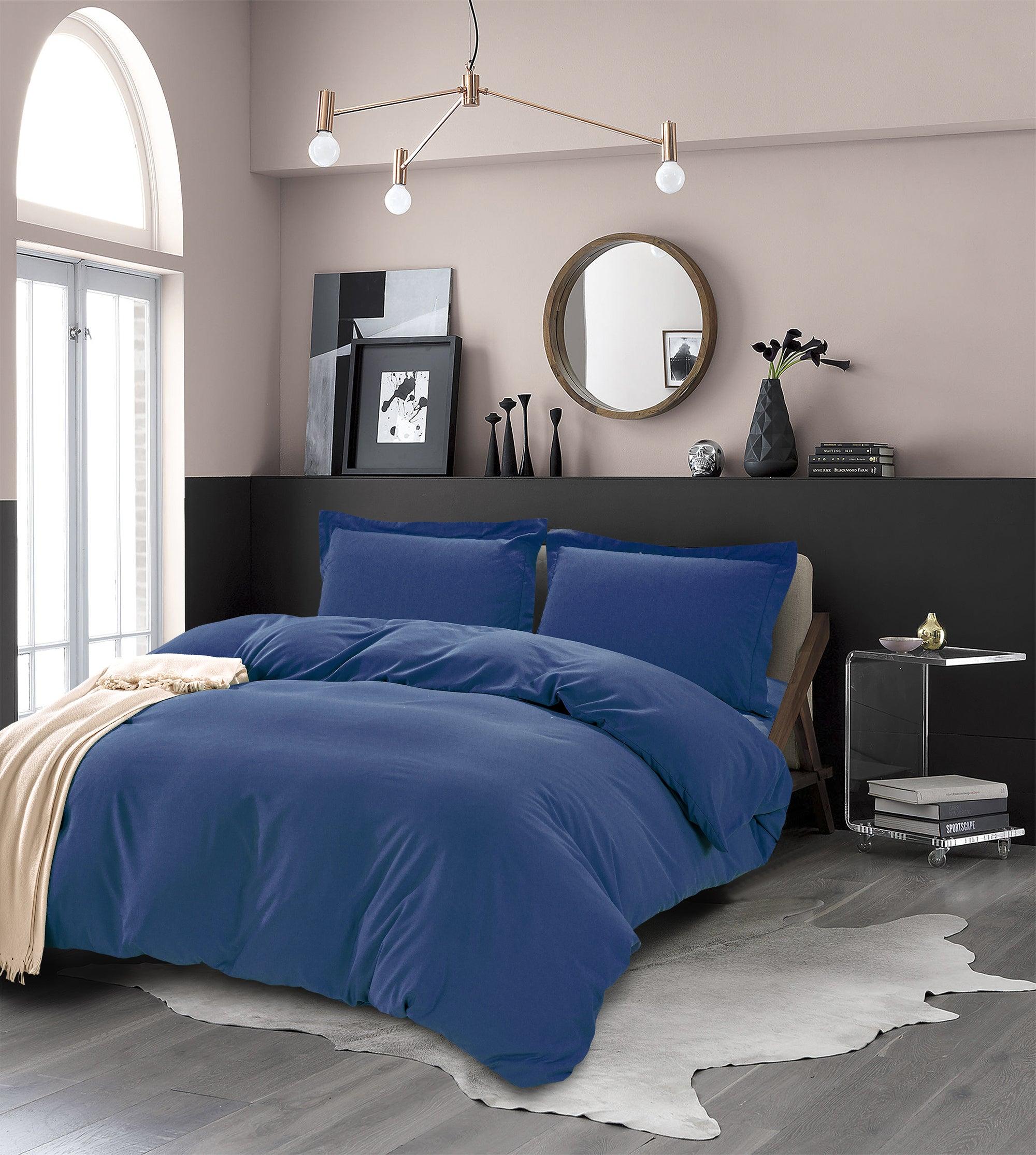 Essential 3-Piece Solid Duvet Cover Set