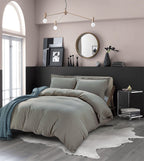 Essential 3-Piece Solid Duvet Cover Set