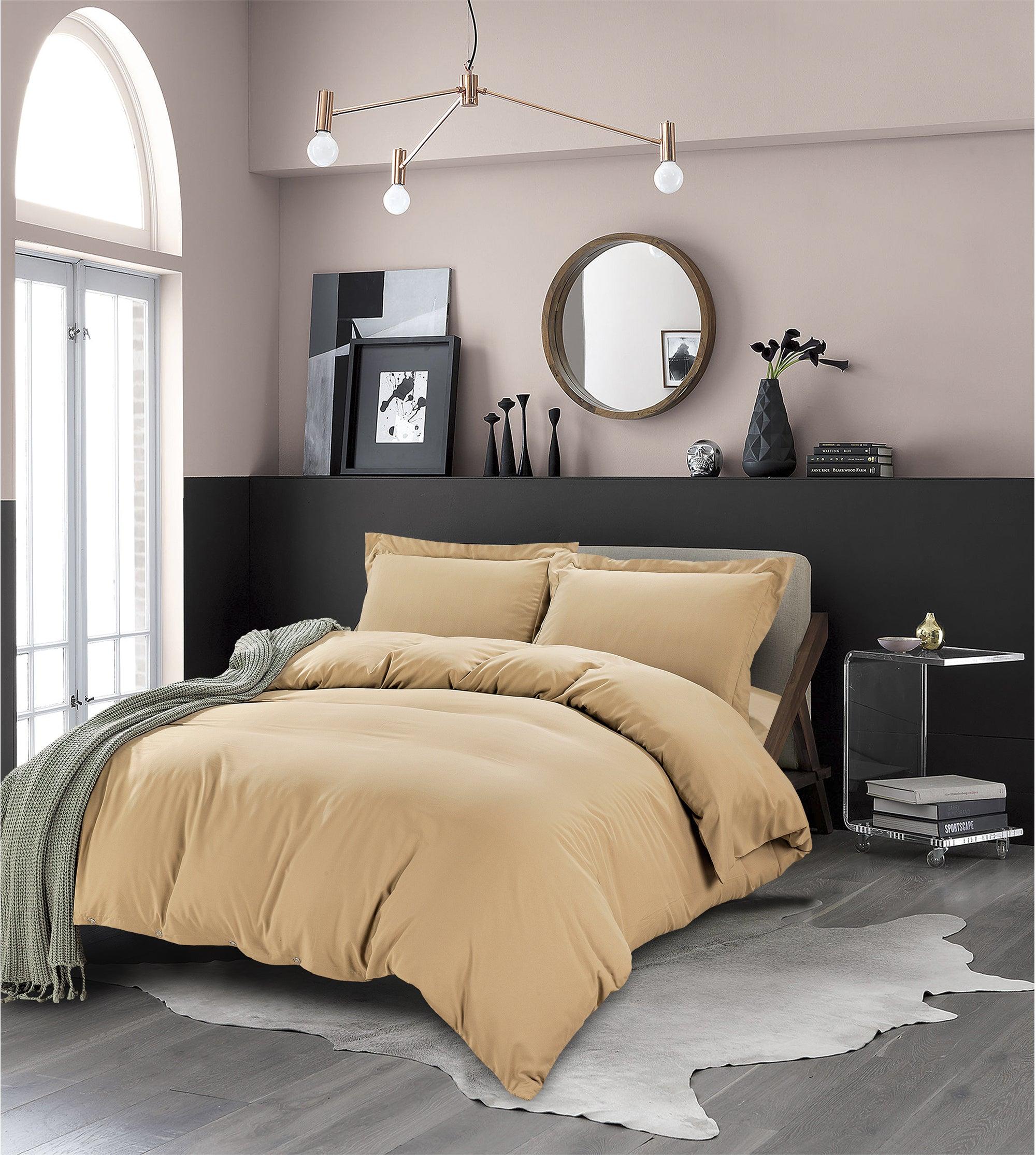 Essential 3-Piece Solid Duvet Cover Set