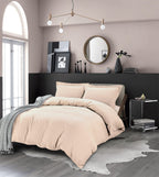 Essential 3-Piece Solid Duvet Cover Set