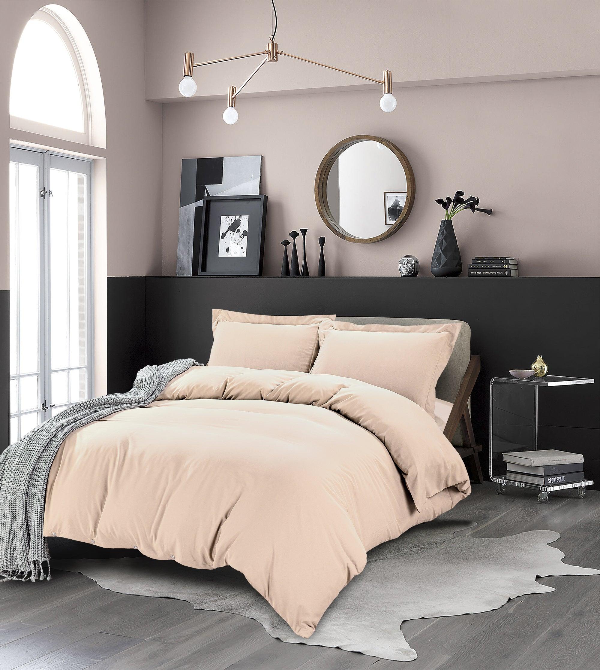 Essential 3-Piece Solid Duvet Cover Set