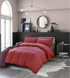 Essential 3-Piece Solid Duvet Cover Set