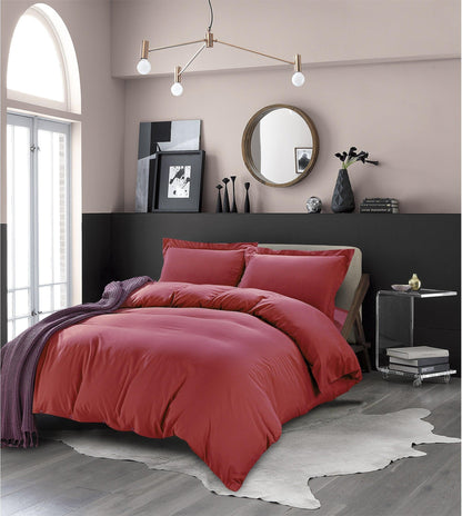 Elegant Comfort Essential 3-Piece Solid Duvet Cover Set