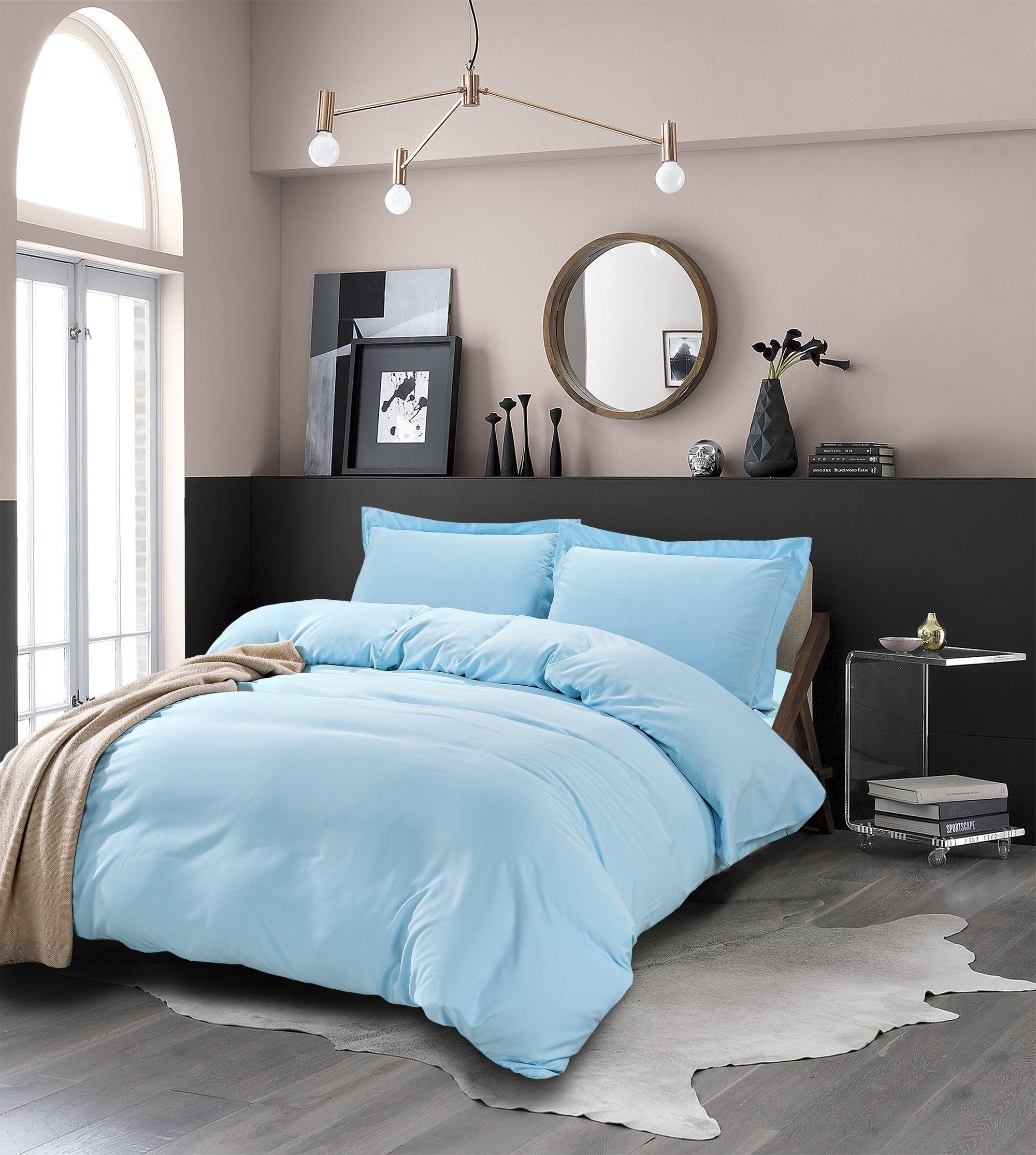 Essential 3-Piece Solid Duvet Cover Set