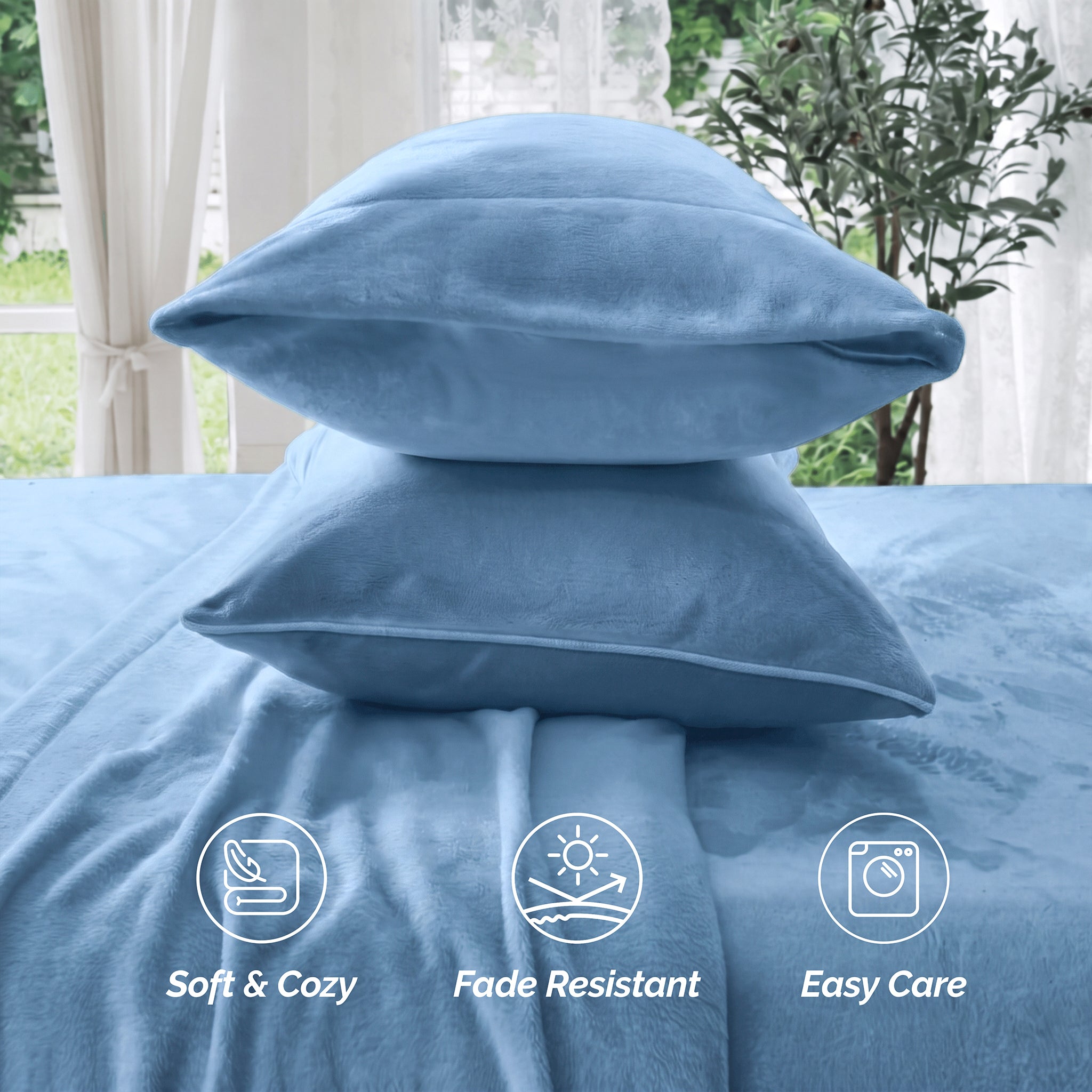 4-Piece Velvet Plush Flannel Sheet Set
