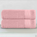 2-Pack Turkish Cotton Three Line Popcorn Bath Towel Set, 27 x 54 inch